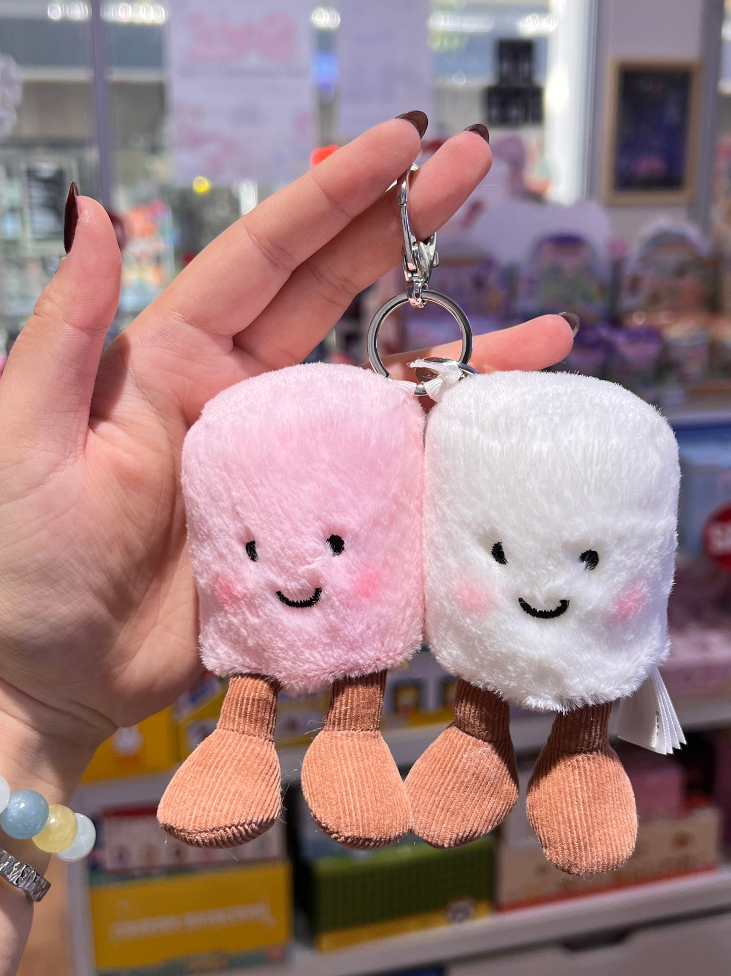 Jellycat Bag Charm Amuseables Pair of Marshmallows 15cm