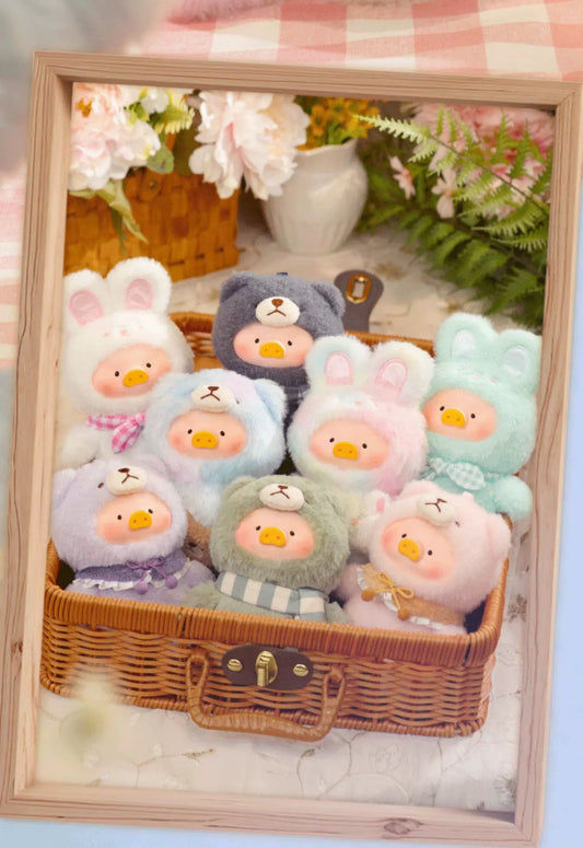 LULU The Piggy Joyful Time Series Soft Vinyl Plush Keychain