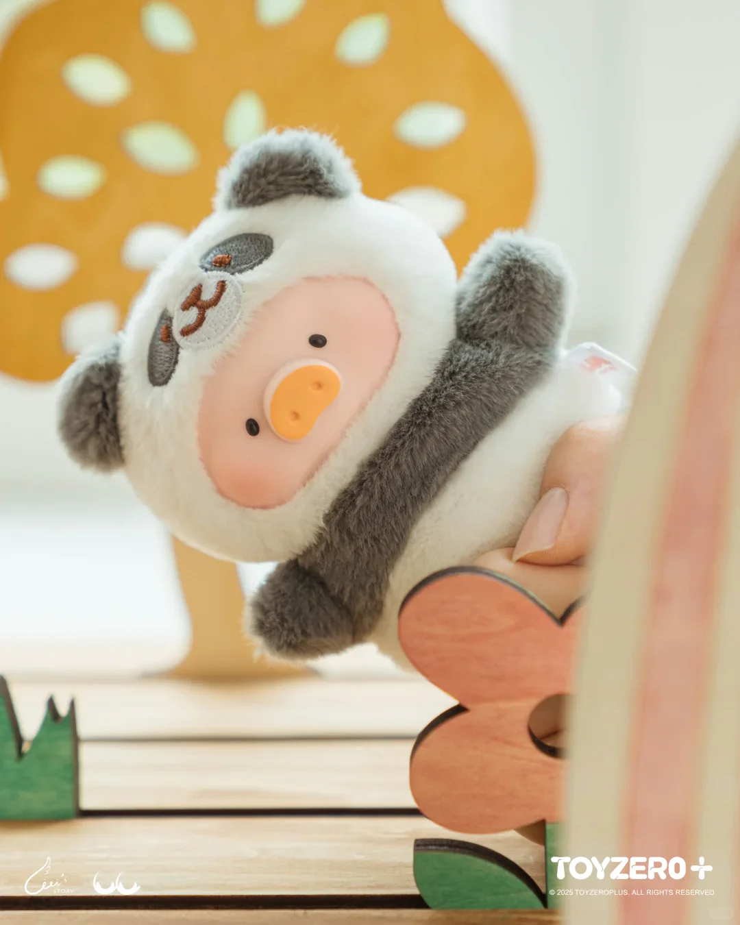 LuLu The Piggy Animal Party Forest Theater Series Finger Puppet Plush Keychain Blind Box