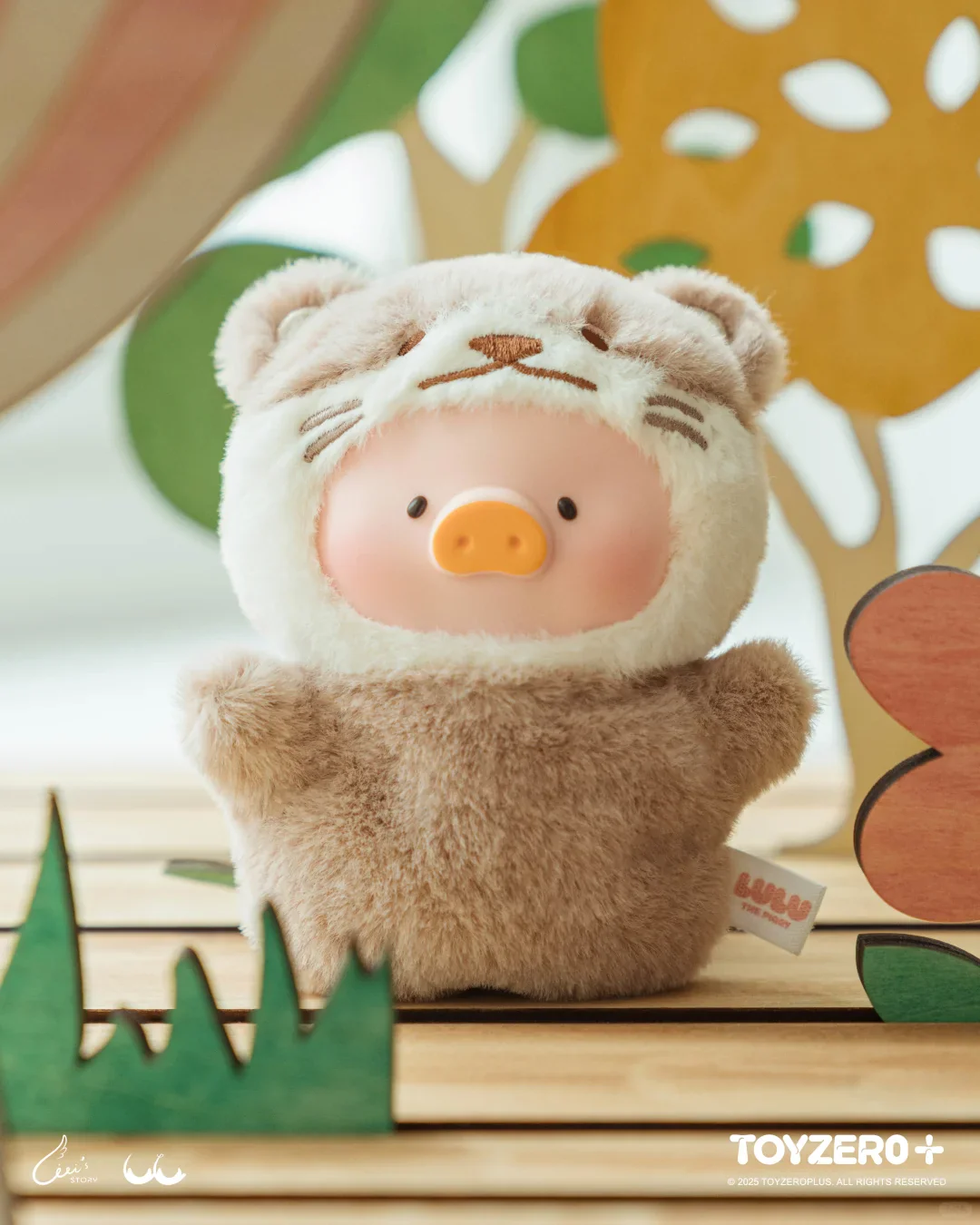 LuLu The Piggy Animal Party Forest Theater Series Finger Puppet Plush Keychain Blind Box