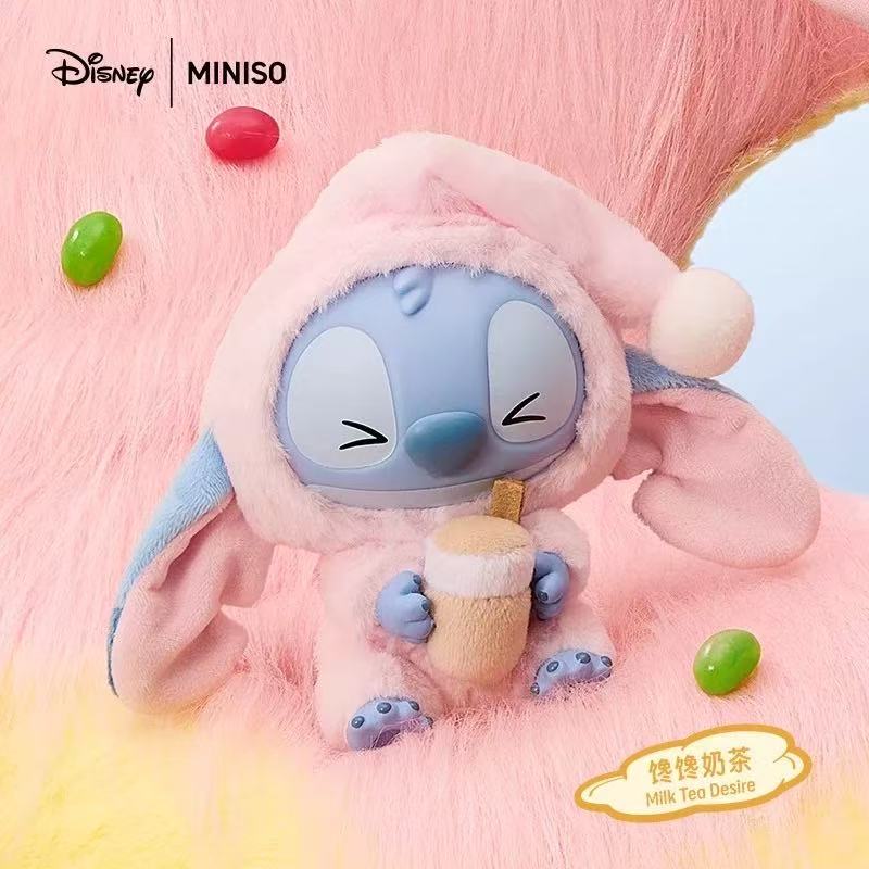Stitch "Eat Something Before Sleep" Series Soft Vinyl Plush Keychain Blind Box