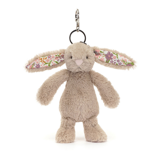 Jellycat Bag Charm Blossom Beige Bunny 'Petal' 18cm
