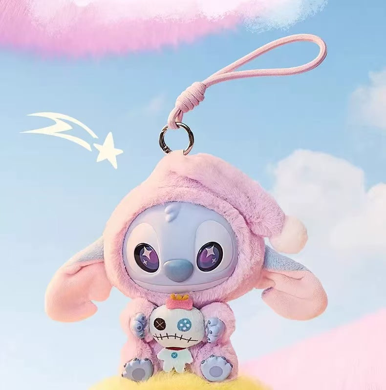 Stitch "Eat Something Before Sleep" Series Soft Vinyl Plush Keychain Blind Box