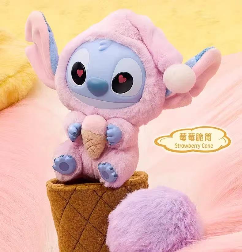 Stitch "Eat Something Before Sleep" Series Soft Vinyl Plush Keychain Blind Box