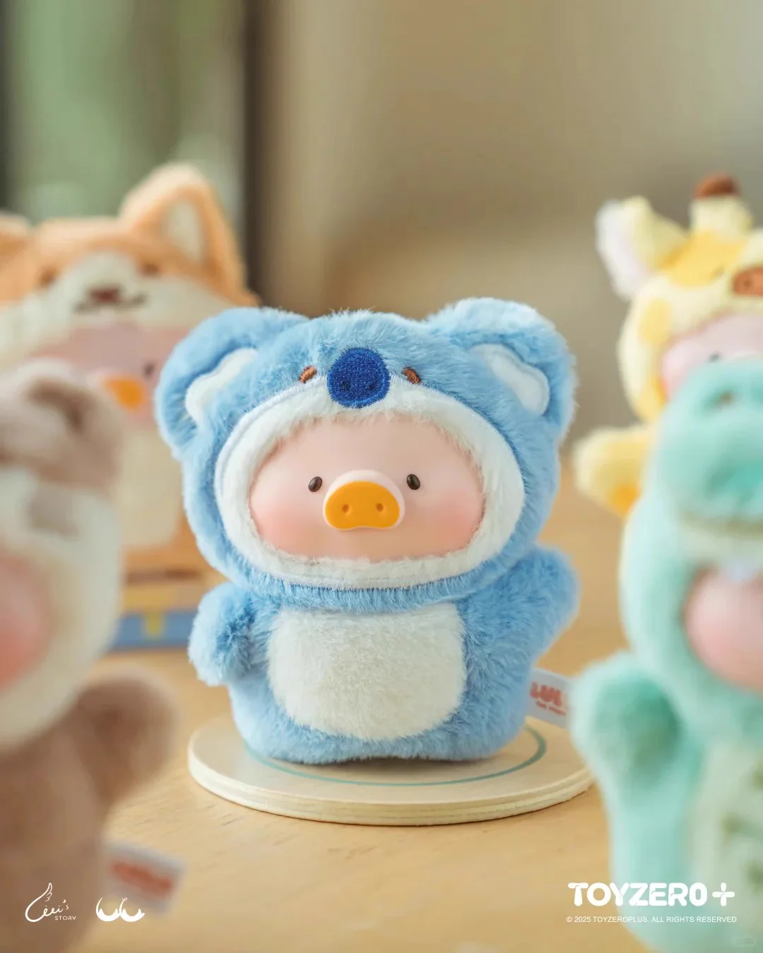 LuLu The Piggy Animal Party Forest Theater Series Finger Puppet Plush Keychain Blind Box