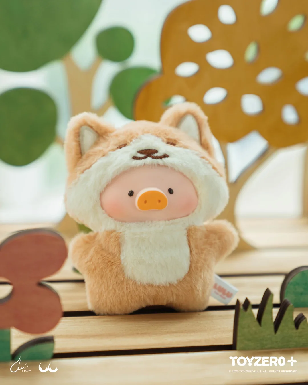 LuLu The Piggy Animal Party Forest Theater Series Finger Puppet Plush Keychain Blind Box