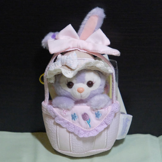 2025 Shanghai Disneyland Duffy and Friends Spring Flower Basket Plush Keychain