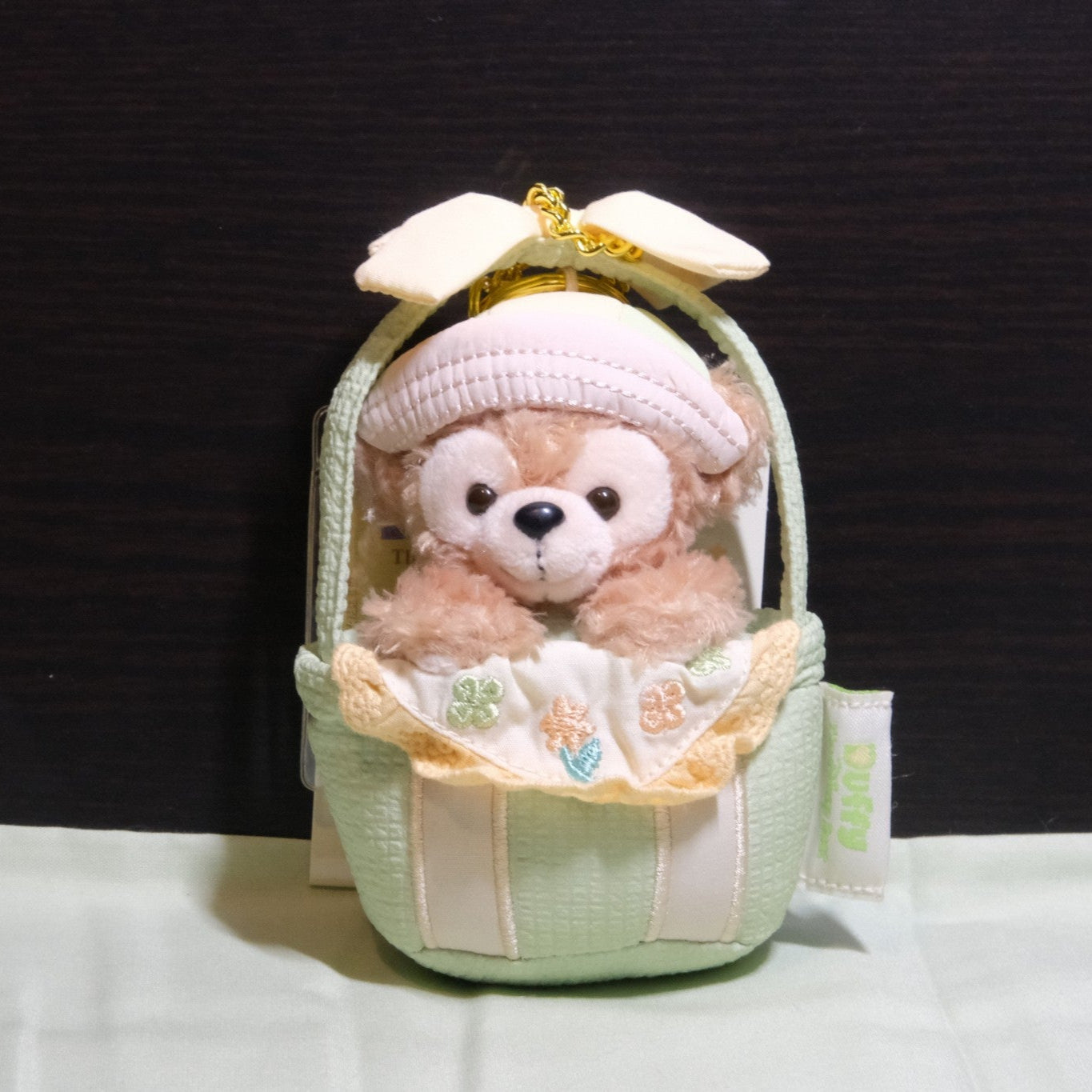 2025 Shanghai Disneyland Duffy and Friends Spring Flower Basket Plush Keychain