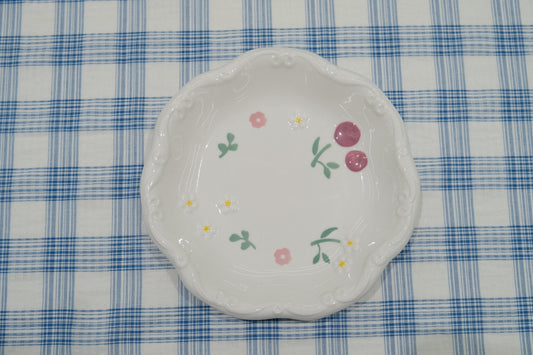 Embossed Floral Underglaze Ceramic Tableware