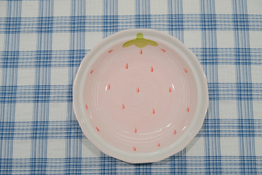 Strawberry-Style Underglaze Ceramic Tableware