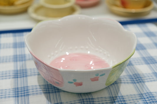 Embossed Tulip Underglaze Ceramic Tableware