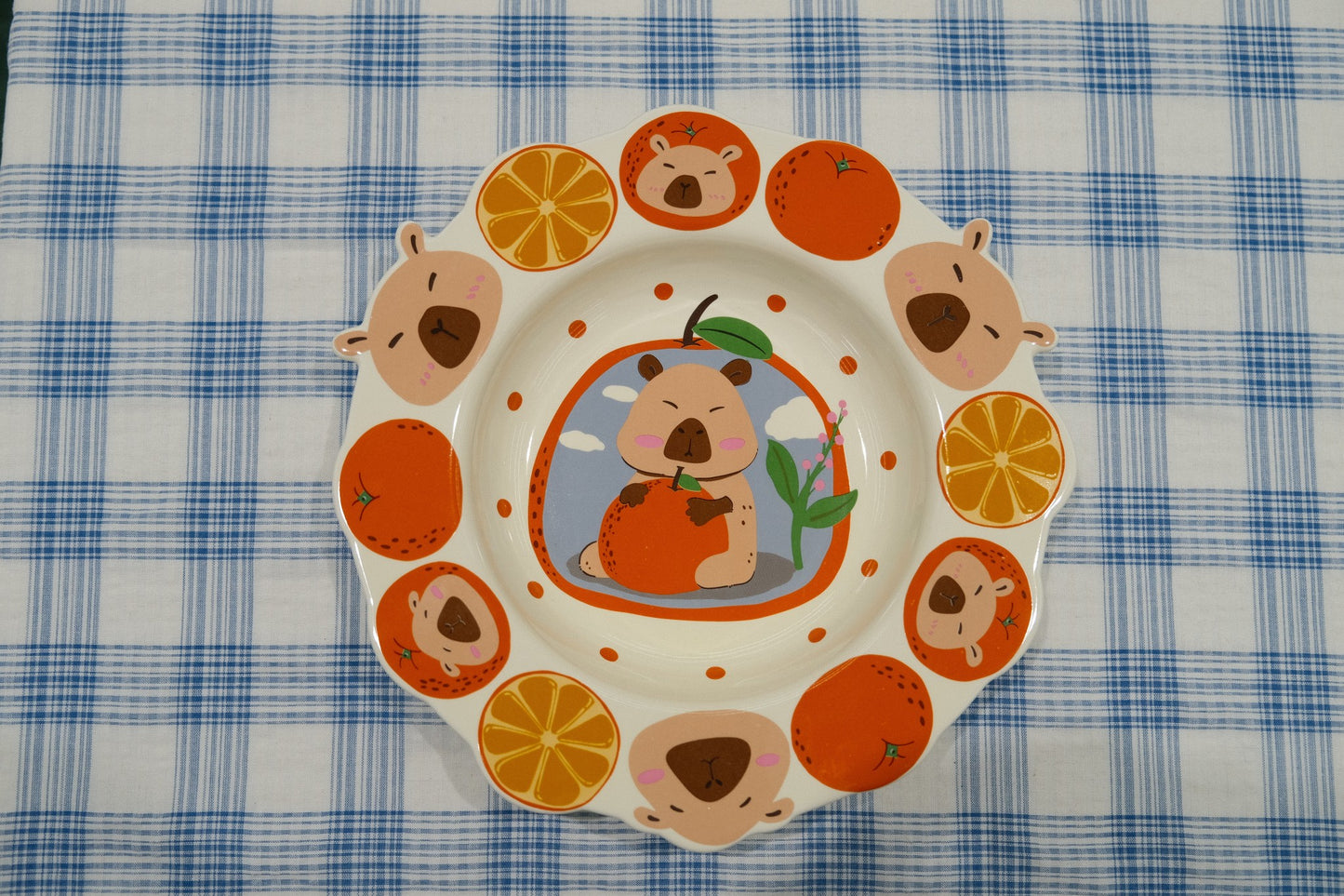 Capybara and Bunny Colorful Ceramic Tableware