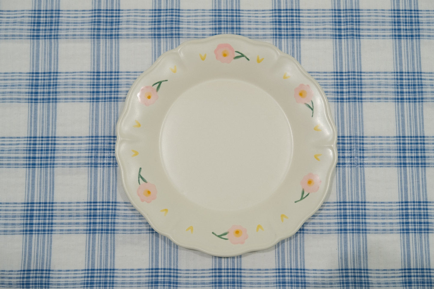 Two-Tone Floral Underglaze Ceramic Tableware