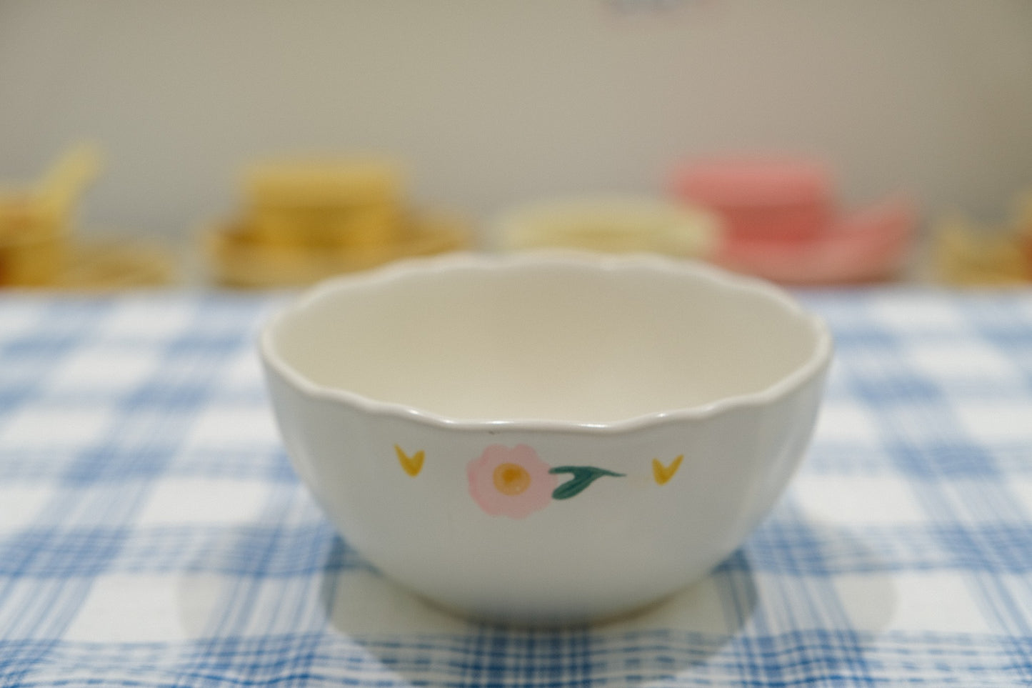 Two-Tone Floral Underglaze Ceramic Tableware