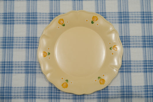 Two-Tone Floral Underglaze Ceramic Tableware
