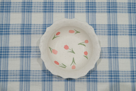 Matte Flower-Shaped Underglaze Ceramic Tableware