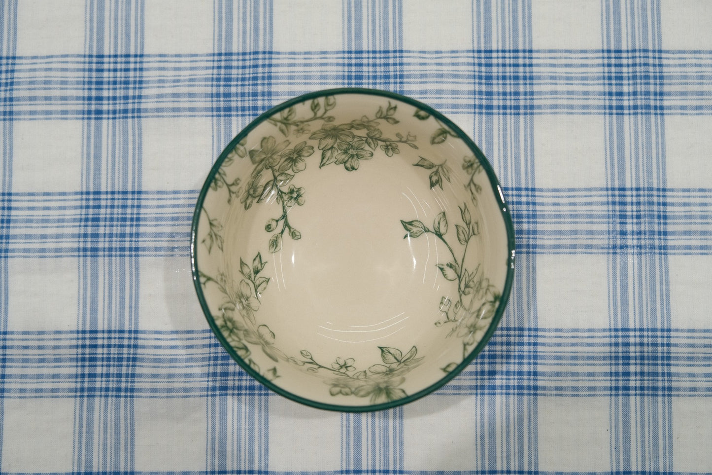 Green Leaf Pattern Underglaze Ceramic Tableware