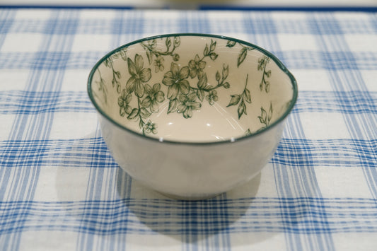 Green Leaf Pattern Underglaze Ceramic Tableware