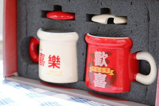 Happy Wedding Ceramic Cup Set