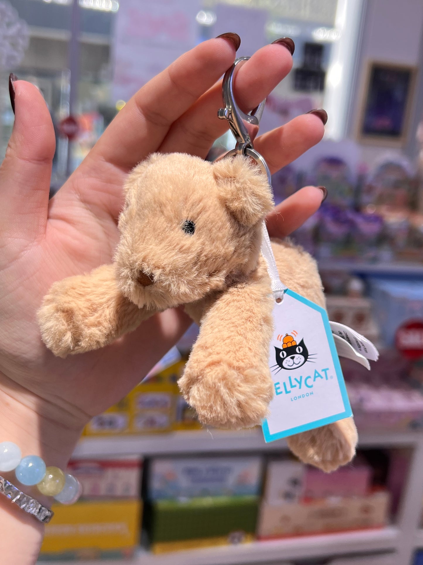 Jellycat Smudge Bear Bag Charm