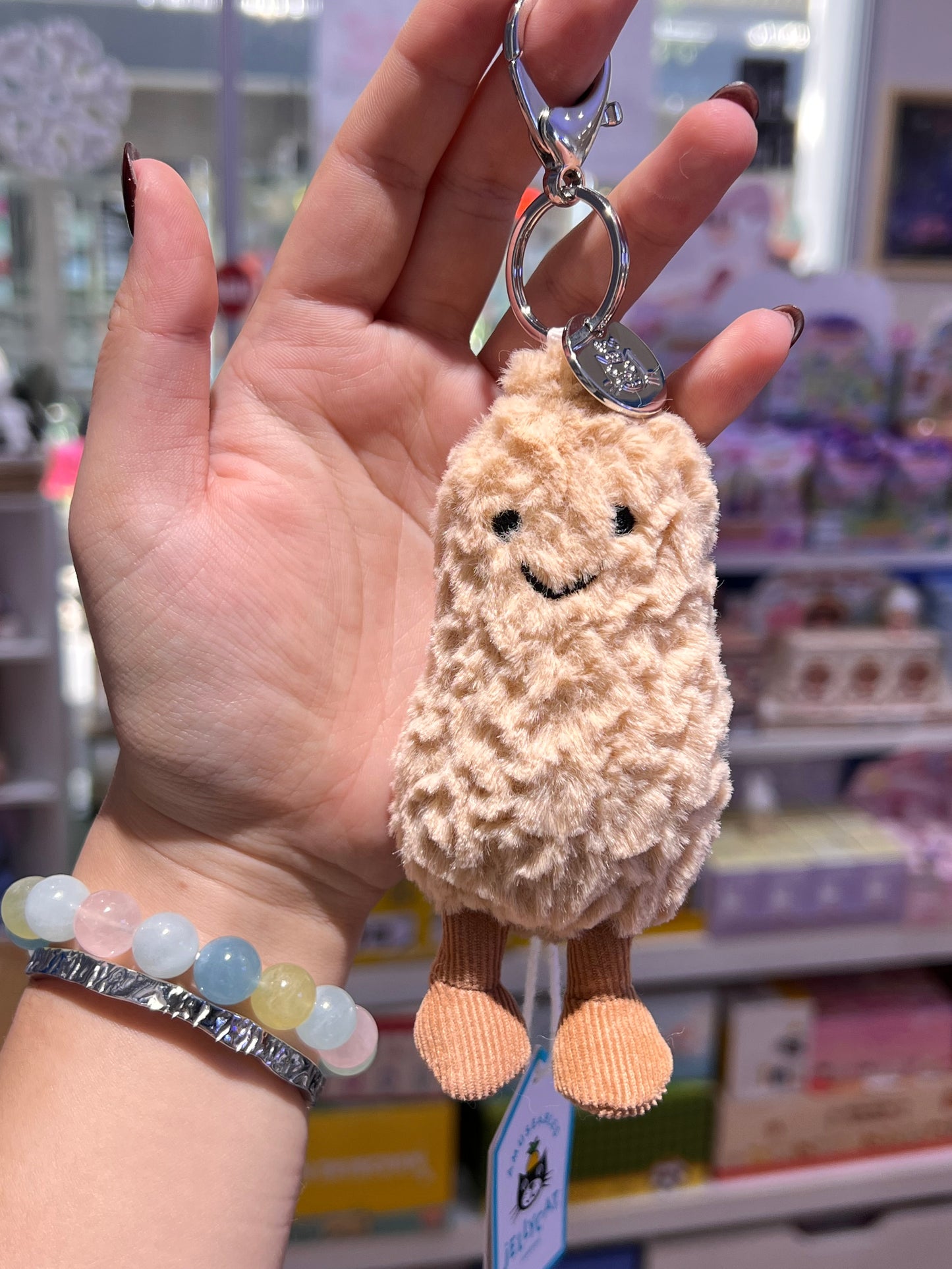 Jellycat Amuseables Peanut Bag Charm 18cm