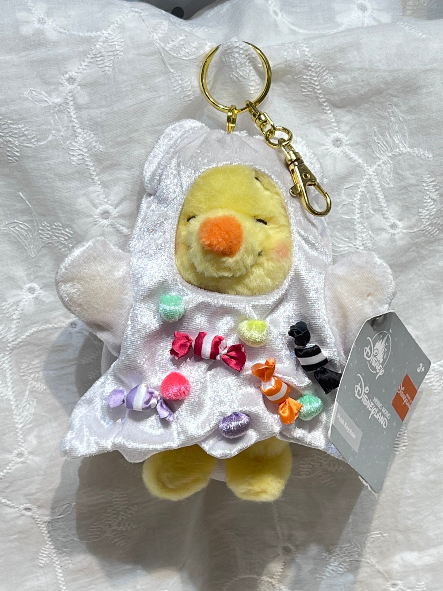 Hong Kong Disneyland Halloween Winnie the Pooh Plush Keychain