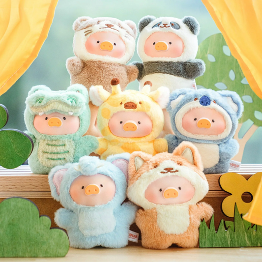 LuLu The Piggy Animal Party Forest Theater Series Finger Puppet Plush Keychain Blind Box