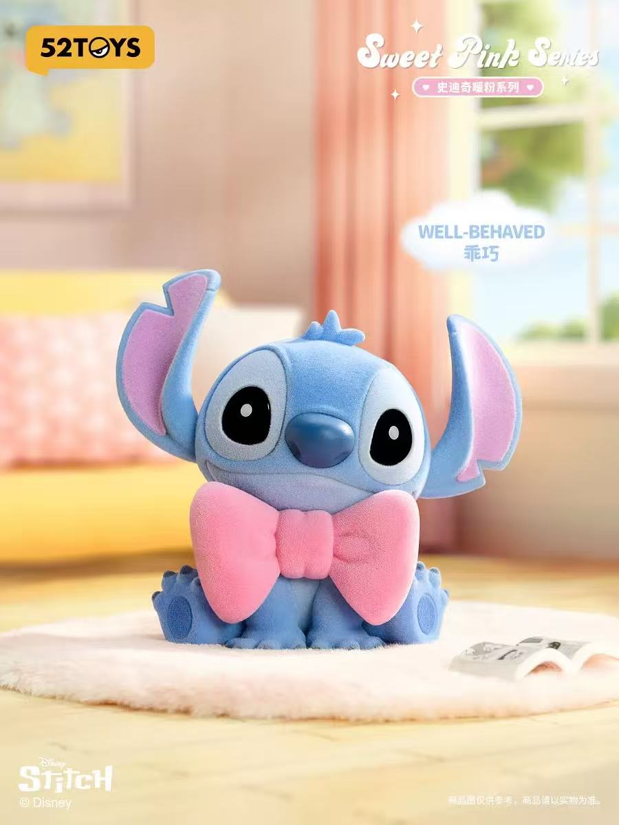 Stitch Sweet Pink Series Flocked Figure Blind Box