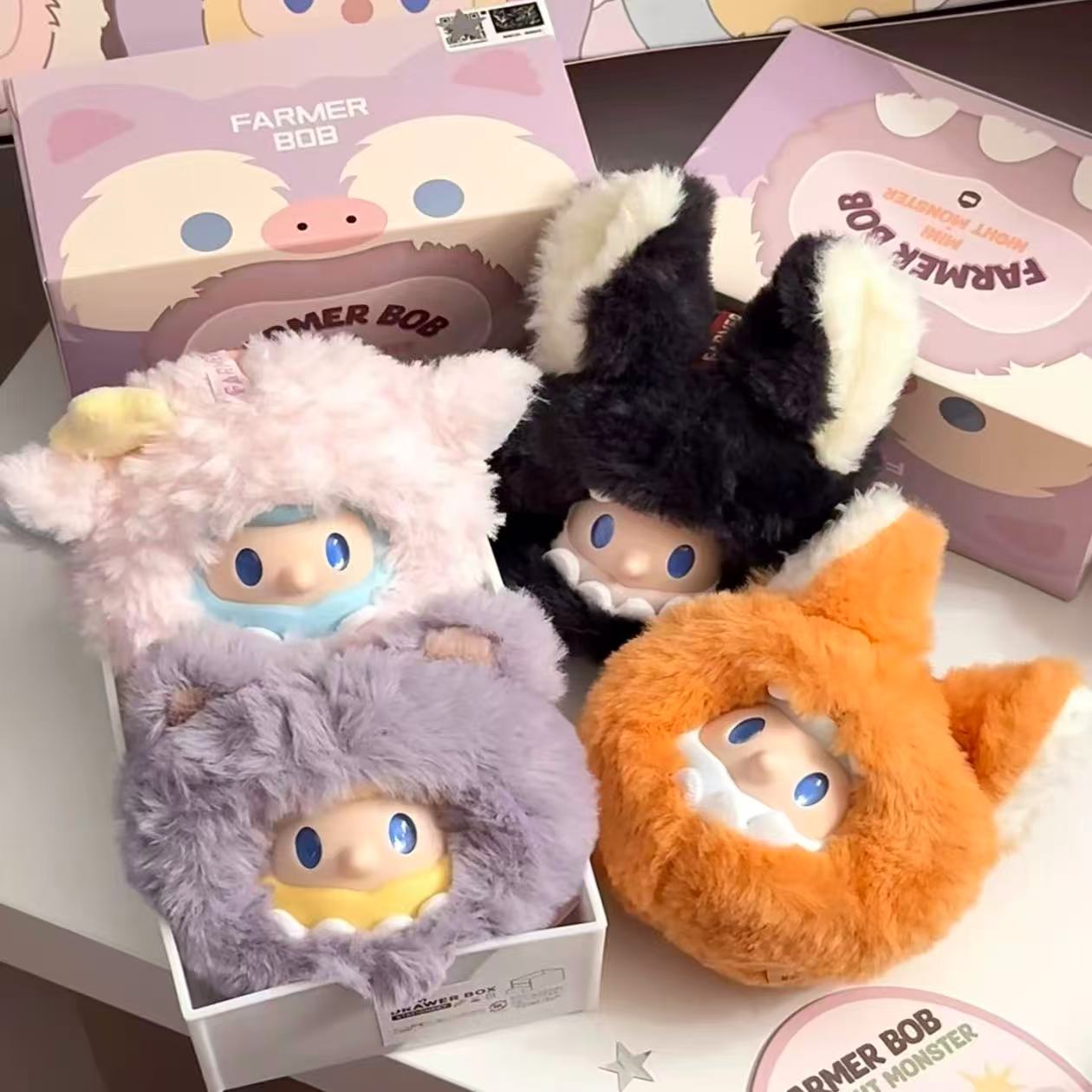 Farmer Bob MINI Night Monster Series Plush Keychain Blind Box