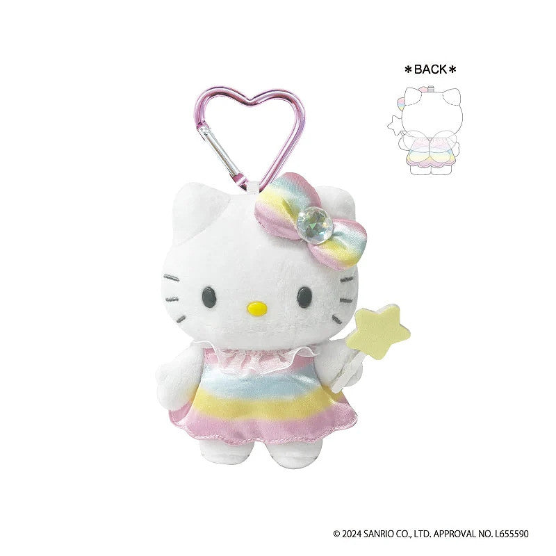 Plush Keychain Hello Kitty Fairy Rainbow