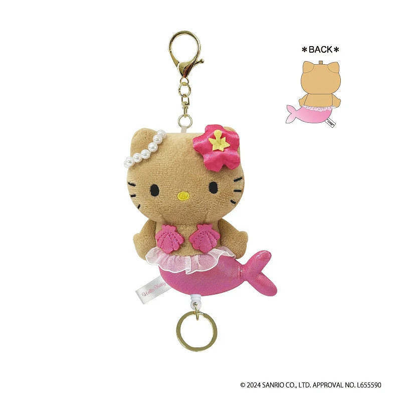 Plush Keychain with Reel Hello Kitty Mermaid Tanned