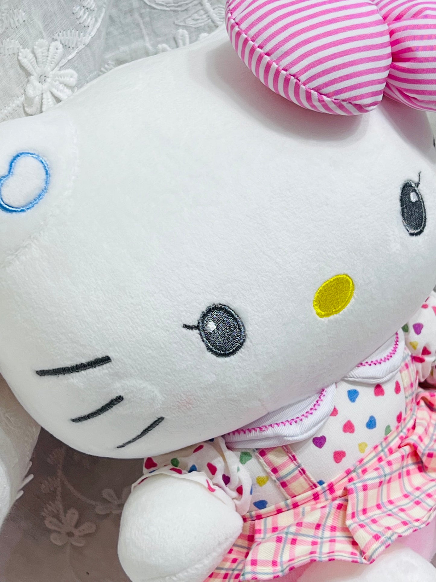 Sanrio Licensed Pink Polka Dot Hello Kitty Plush