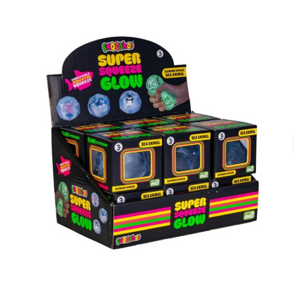 Smoosho's Super Squeeze Diamond Sphere Glow in Dark Sea Animal
