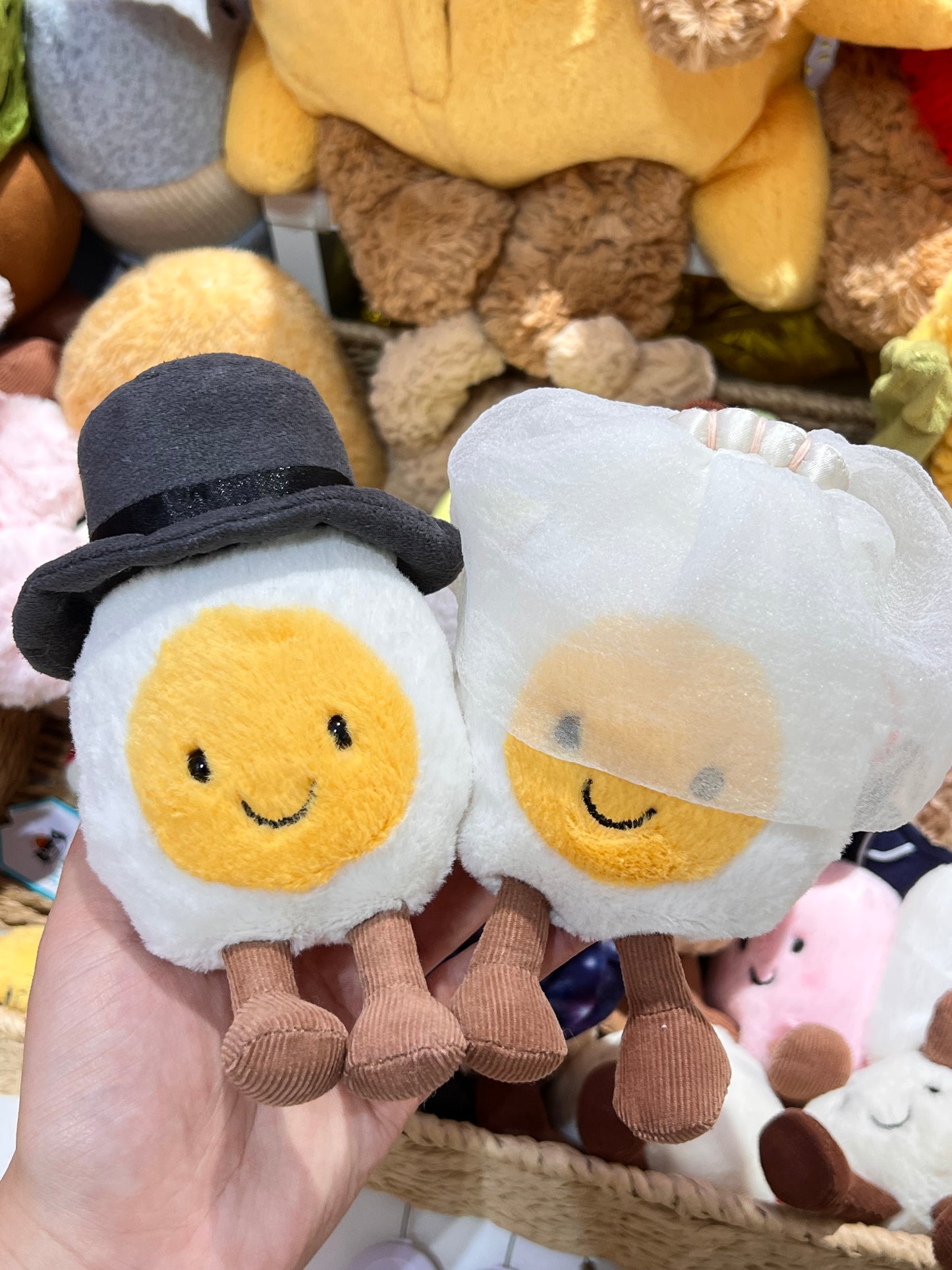 Jellycat Amuseable Boiled Egg Groom 15cm & Bride 14cm