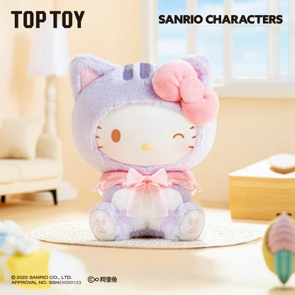 Sanrio Characters Play with Kittens Series Plush Keychains Gift Blind Box