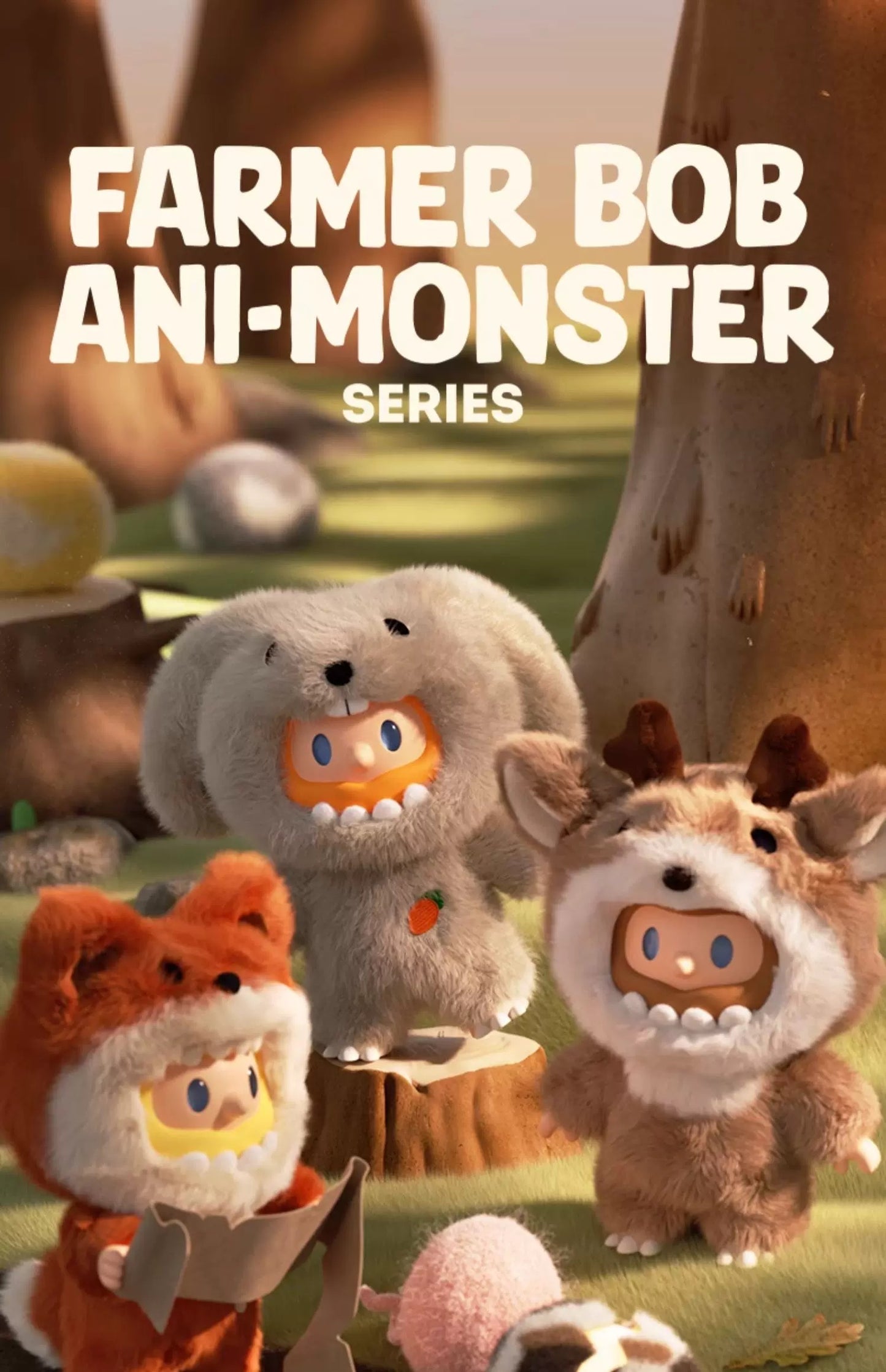 Farmer Bob Ani-Monster Series Soft Vinyl Plush Keychain