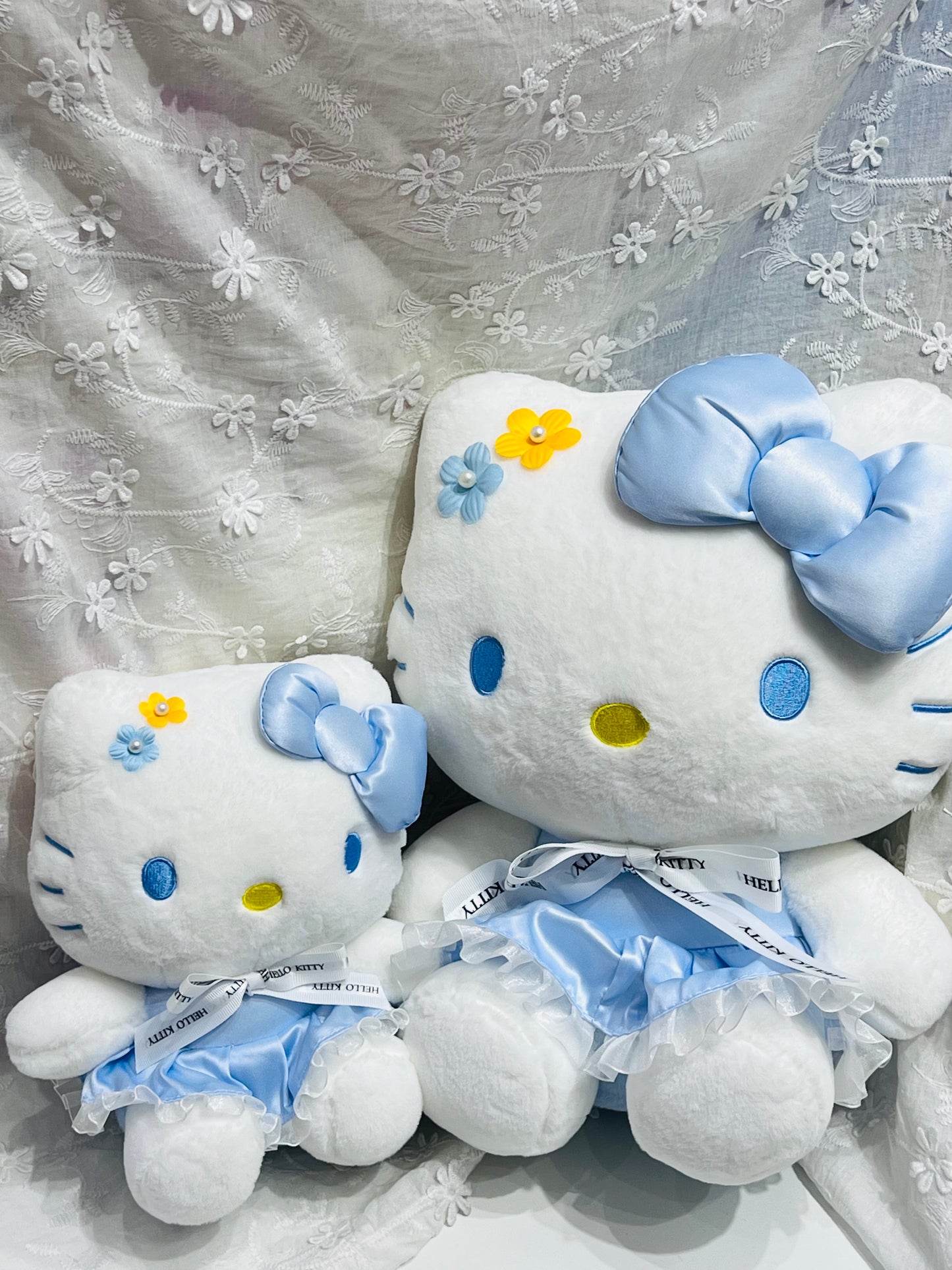 Sanrio Licensed Blue Silk Hello Kitty Plush