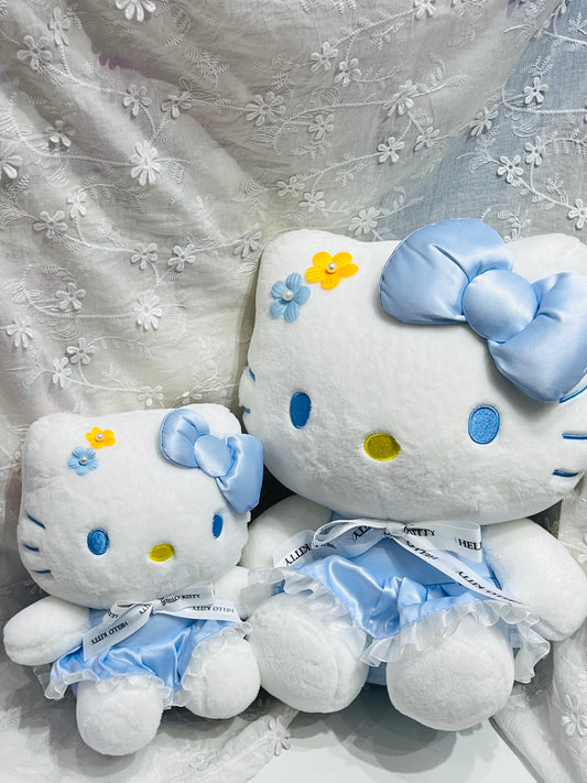 Sanrio Licensed Blue Silk Hello Kitty Plush