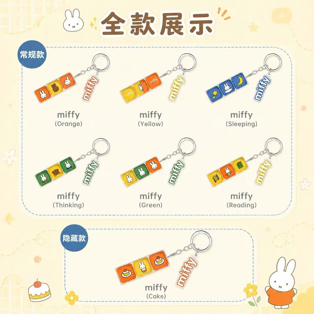 Miffy Keycap Keychain Blind Box