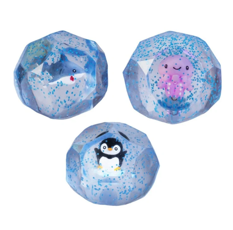 Smoosho's Super Squeeze Diamond Sphere Glow in Dark Sea Animal