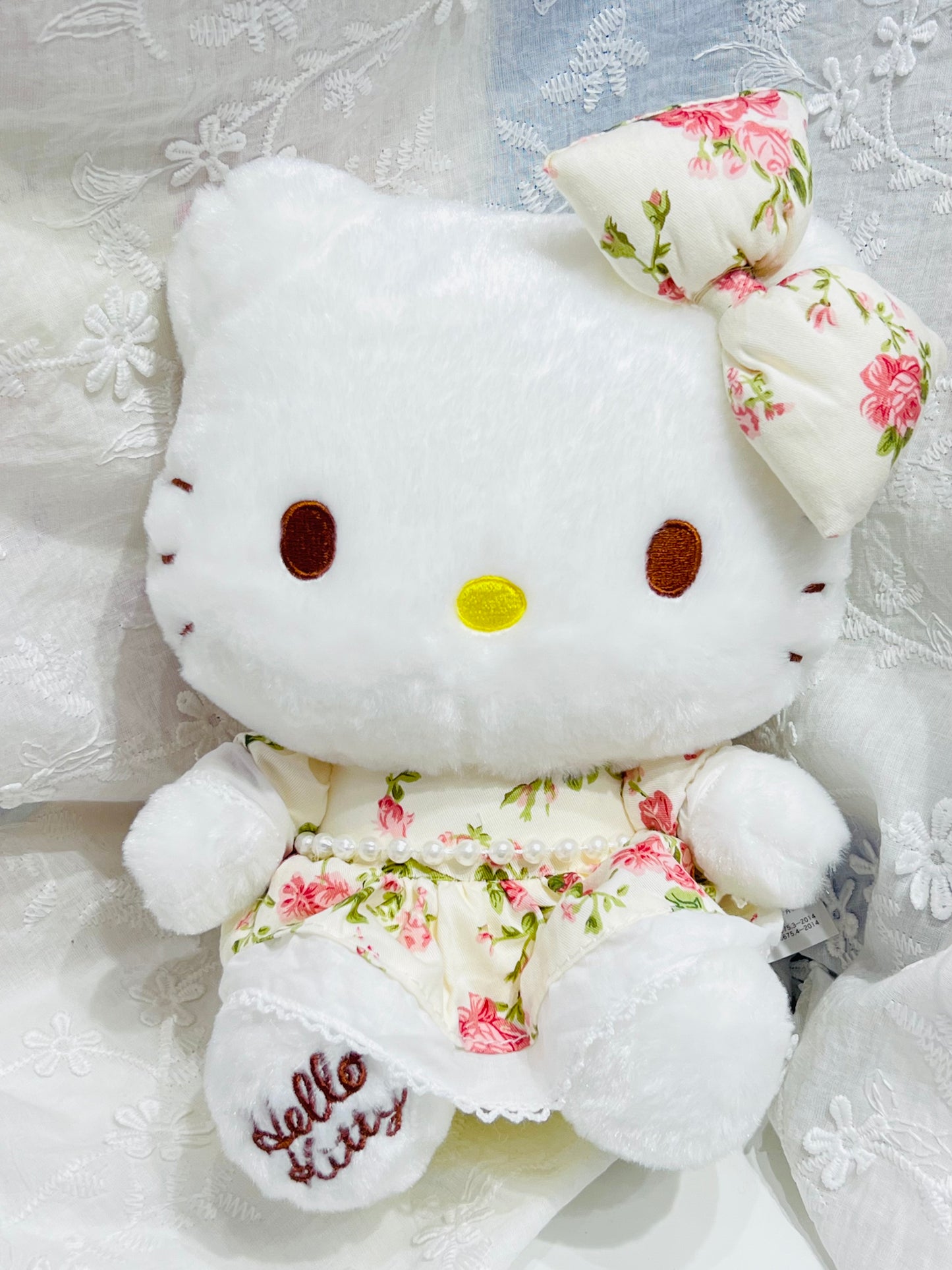 Sanrio Licensed Floral Dress Hello Kitty Plush