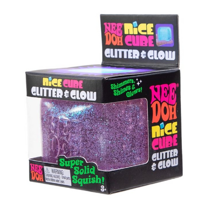 NeeDoh Nice Cube Glitter & Glow (Random Color)