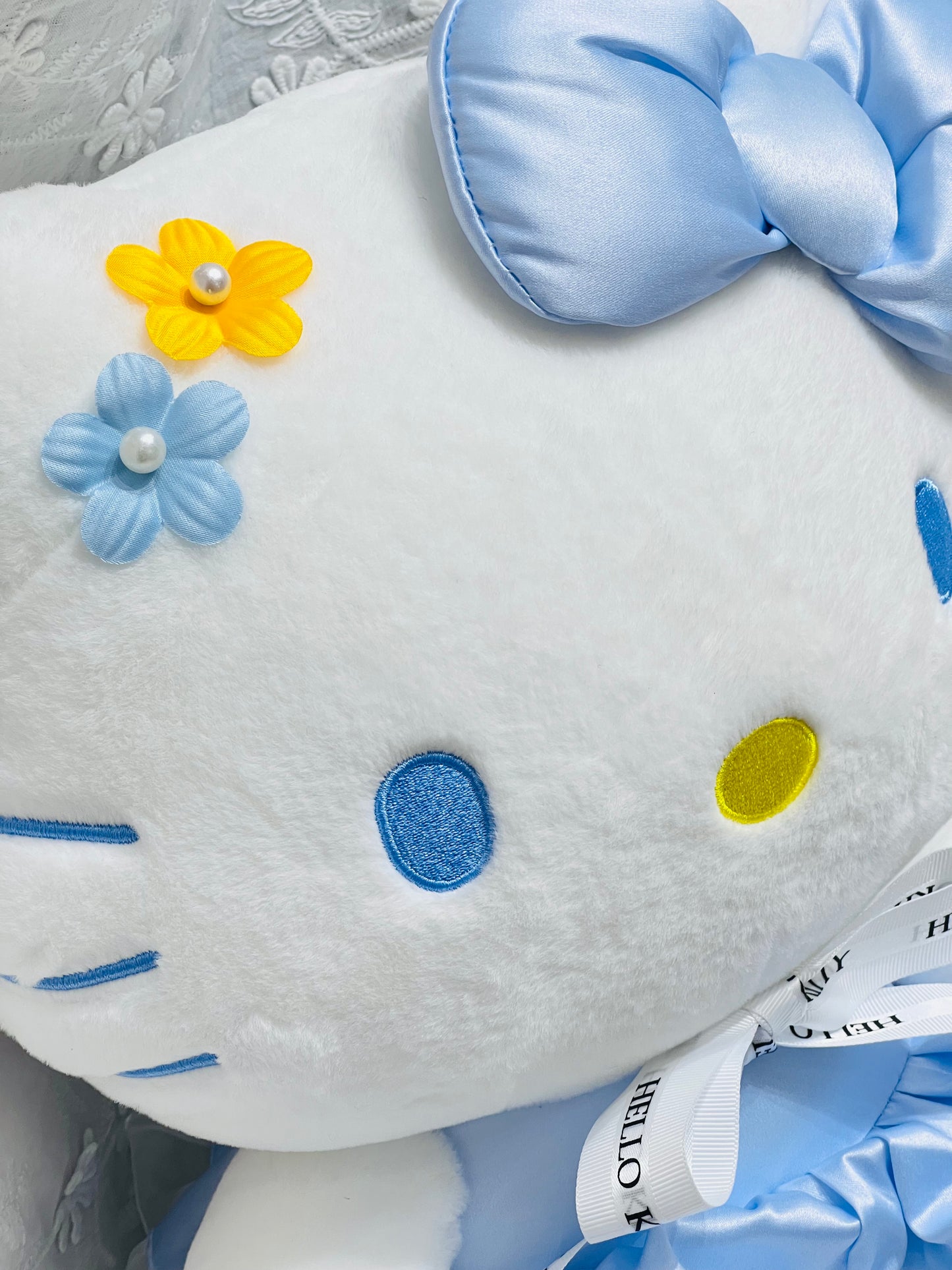 Sanrio Licensed Blue Silk Hello Kitty Plush