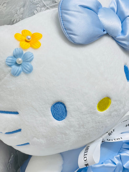 Sanrio Licensed Blue Silk Hello Kitty Plush