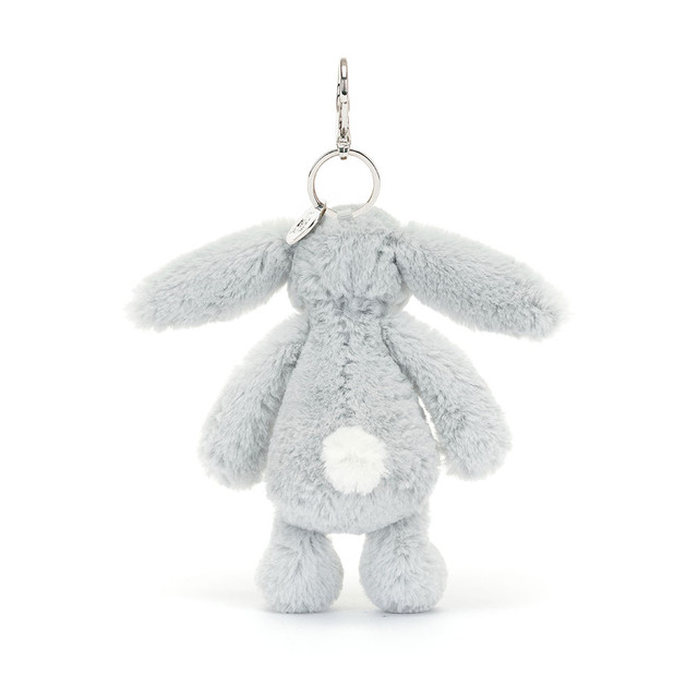 Jellycat Bag Charm Bashful Silver Bunny 18cm