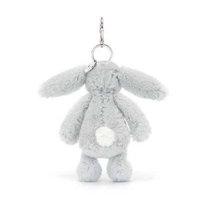 Jellycat Bag Charm Bashful Silver Bunny 18cm