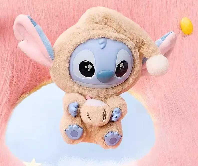 Stitch "Eat Something Before Sleep" Series Soft Vinyl Plush Keychain Blind Box
