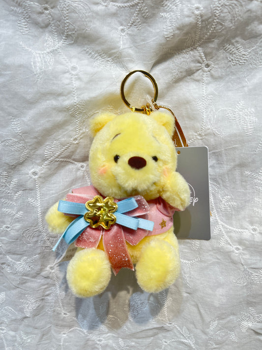 2025 Shanghai Disneyland 10th Anniversary Winnie the Pooh Plush Keychain