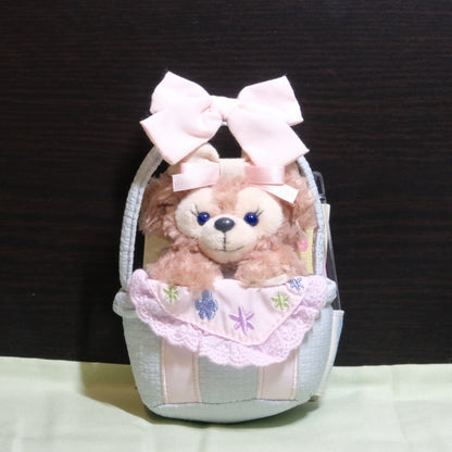 2025 Shanghai Disneyland Duffy and Friends Spring Flower Basket Plush Keychain