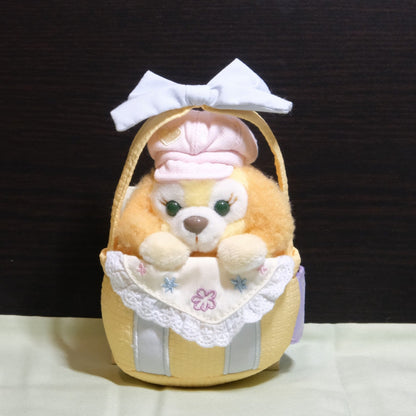 2025 Shanghai Disneyland Duffy and Friends Spring Flower Basket Plush Keychain